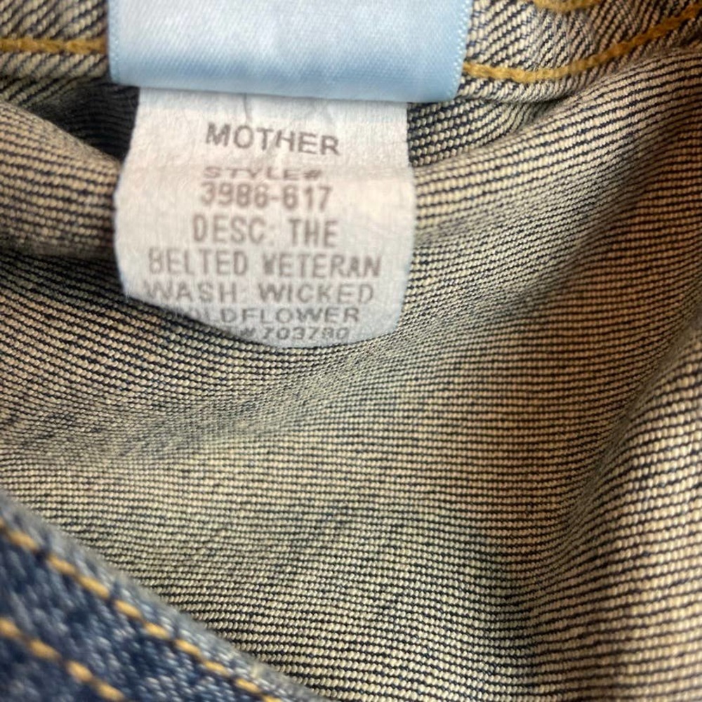 MOTHER Belted Veteran Denim Jacket in Wicked Wildflower wash XS - Picture 13 of 13